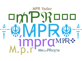 Bijnaam - MPR