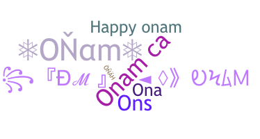 Bijnaam - onam