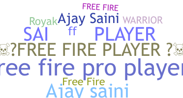 Bijnaam - Freefireplayer