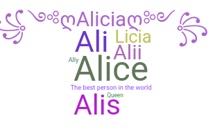 Bijnaam - Alicia