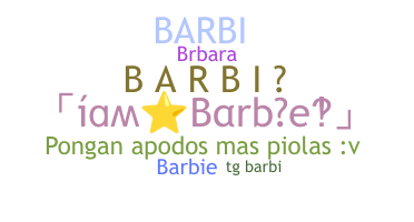 Bijnaam - Barbi