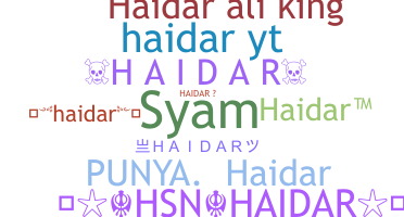 Bijnaam - Haidar