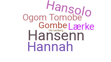 Bijnaam - Hansen
