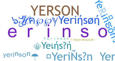 Bijnaam - Yerinson