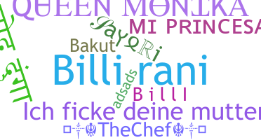 Bijnaam - Billi