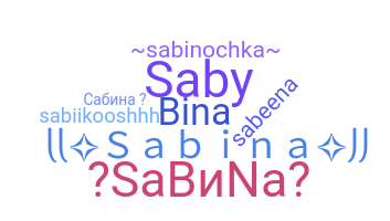 Bijnaam - Sabina