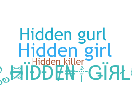 Bijnaam - hiddengirl