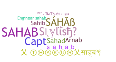 Bijnaam - Sahab