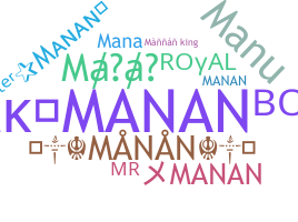 Bijnaam - Manan