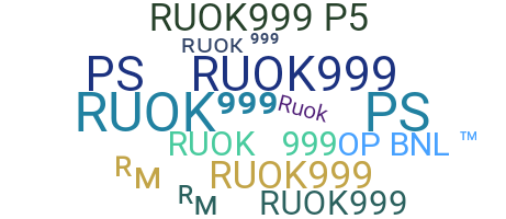 Bijnaam - RUOK999