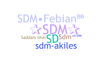 Bijnaam - SDM