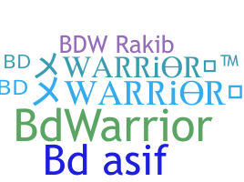 Bijnaam - BDwarrior