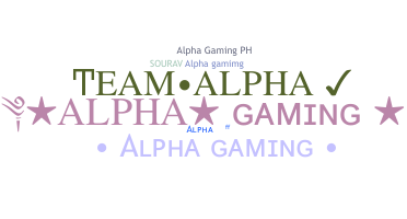 Bijnaam - AlphaGaming