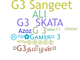 Bijnaam - G3