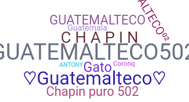 Bijnaam - Guatemalteco