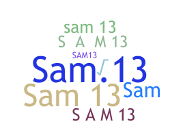 Bijnaam - Sam13