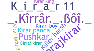 Bijnaam - Kirar