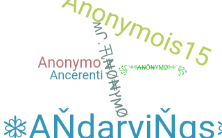 Bijnaam - anonymo