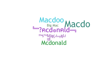 Bijnaam - Macdonald