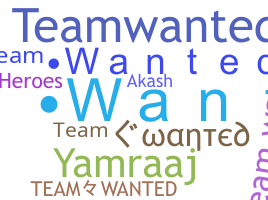 Bijnaam - TeamWanted