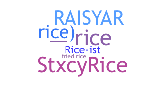 Bijnaam - Rice