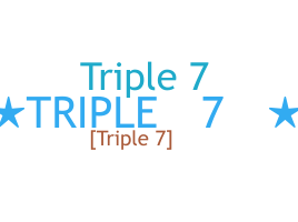 Bijnaam - Triple7
