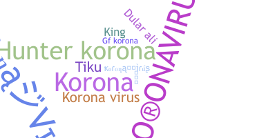 Bijnaam - koronavirus