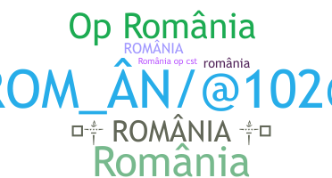 Bijnaam - Romnia