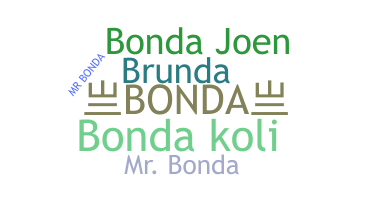 Bijnaam - Bonda