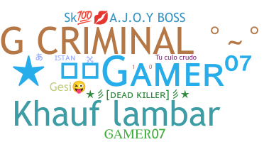 Bijnaam - Gamer07