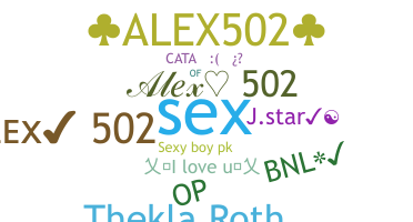 Bijnaam - Alex502