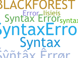 Bijnaam - Syntaxerror